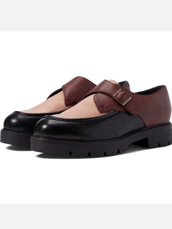 Seychelles Shoes - NWOB Seychelles Catch Me Platform Monk Strap Leather Loafers Burgandy 8 NWOB